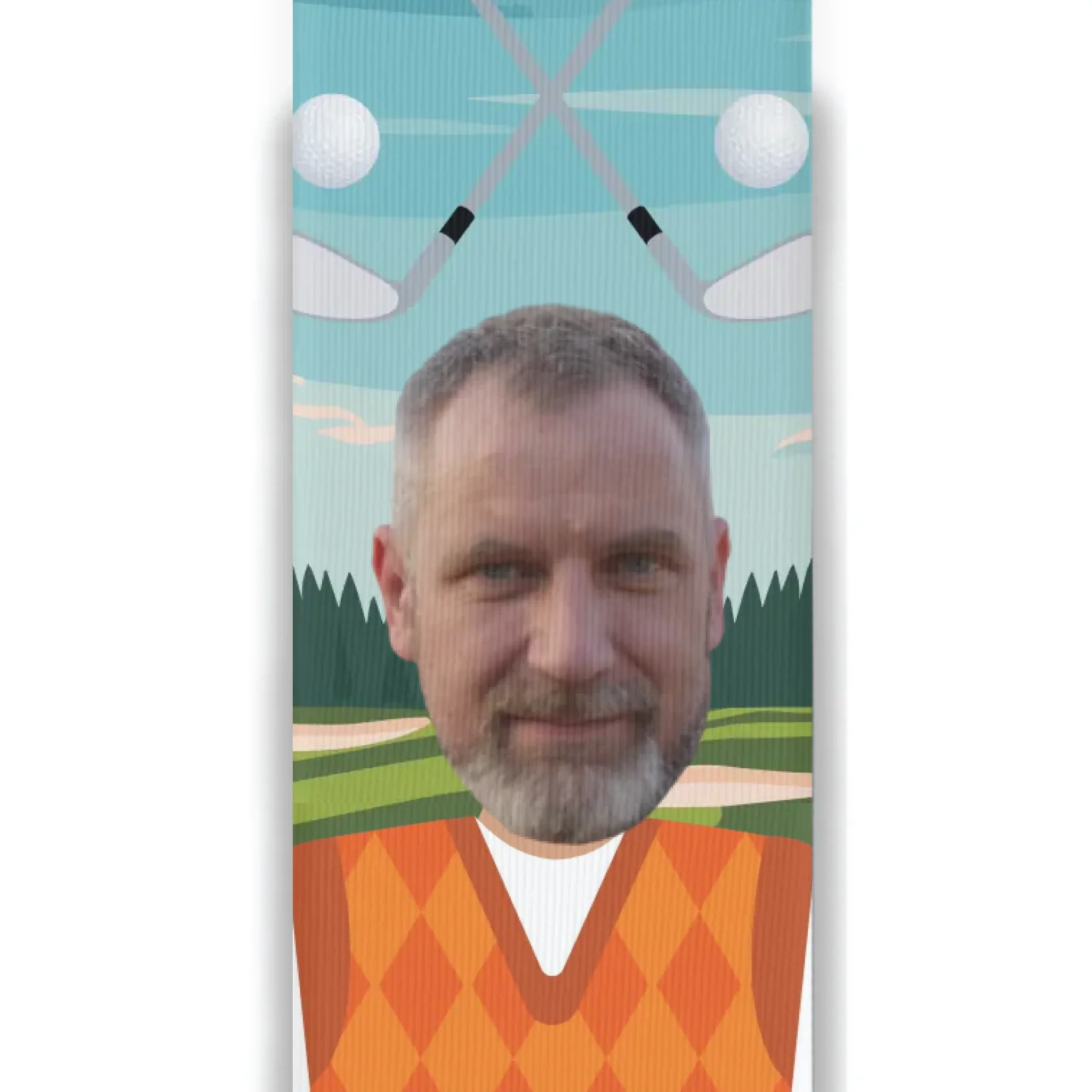 Best Dad By Par Golfer Personalised Face Socks - Image 7