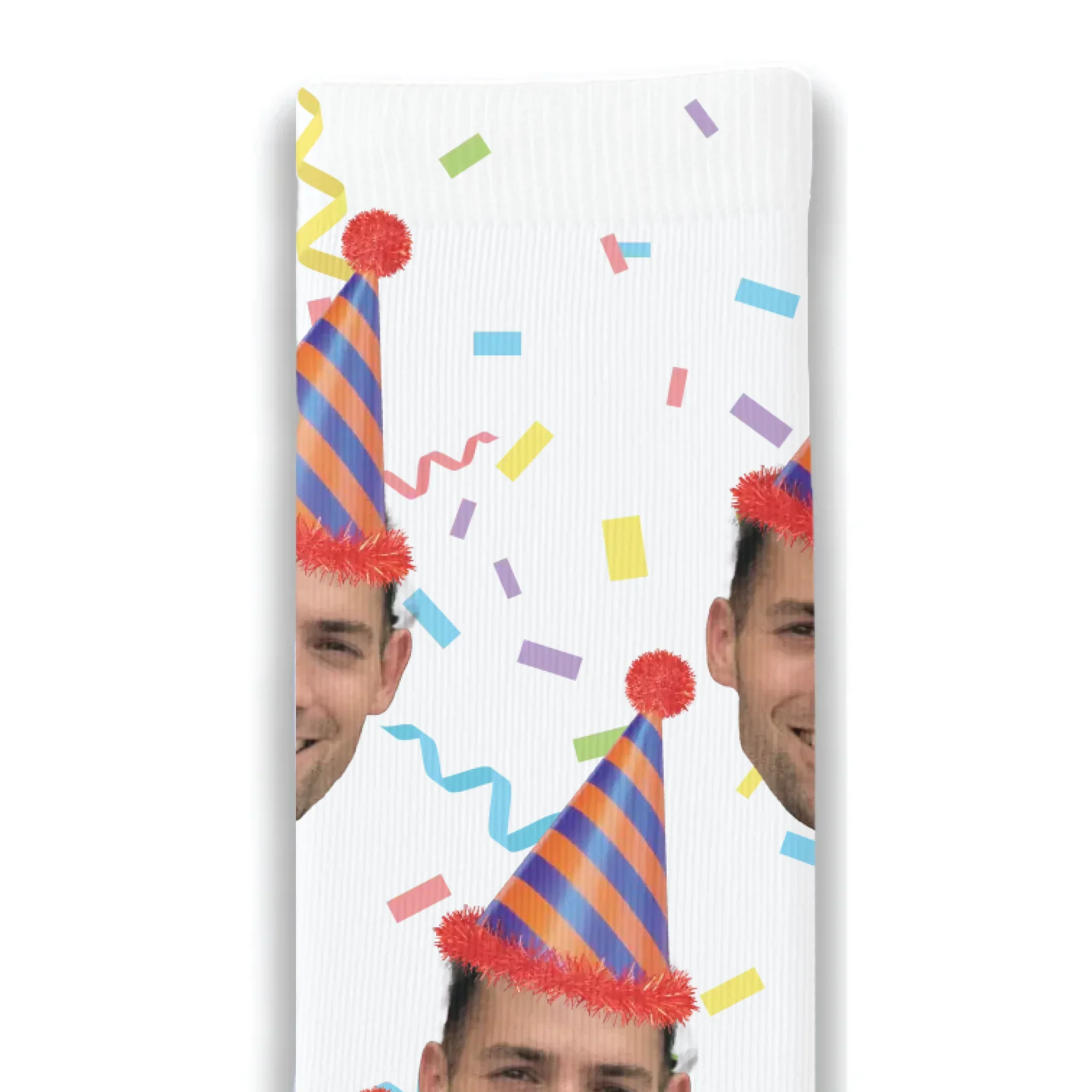 Birthday Hat Personalised Face Socks - Image 7