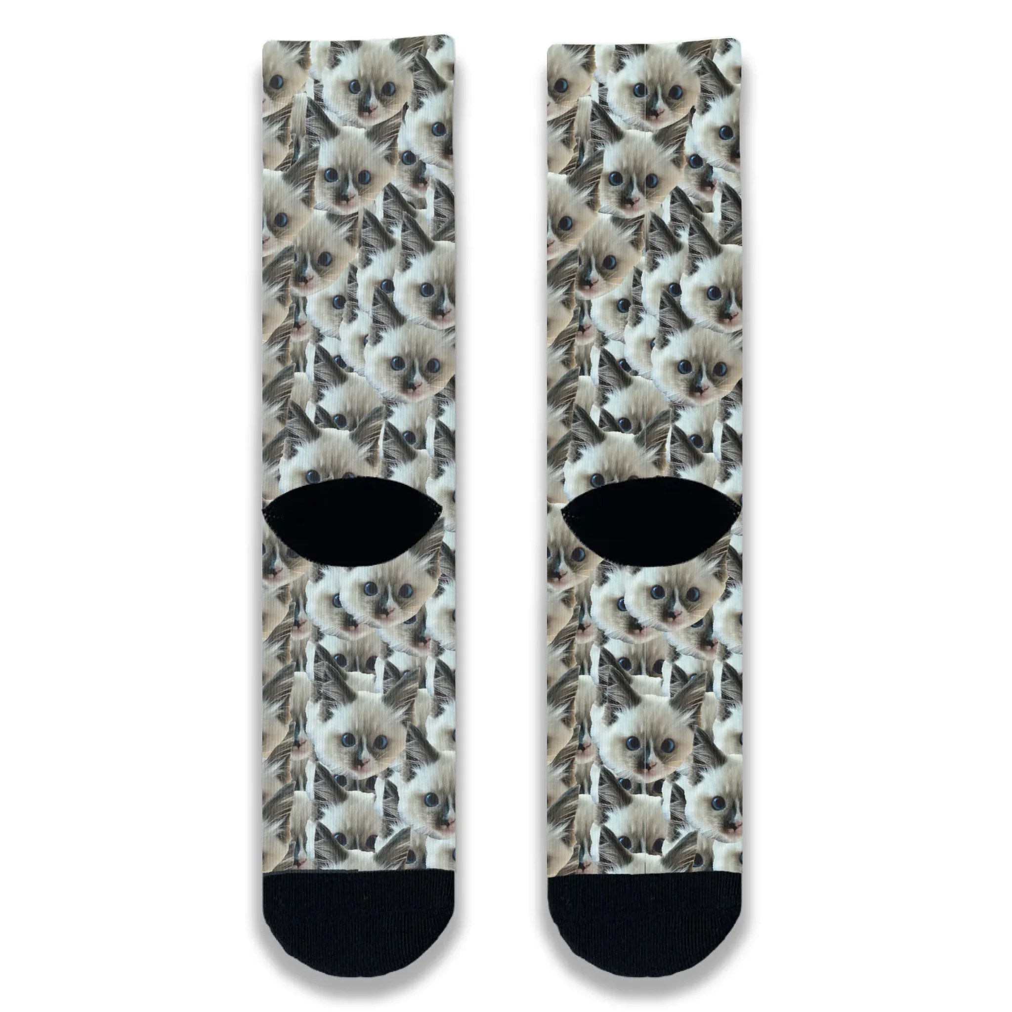 Cat All Over Droste Personalised Socks - Image 5