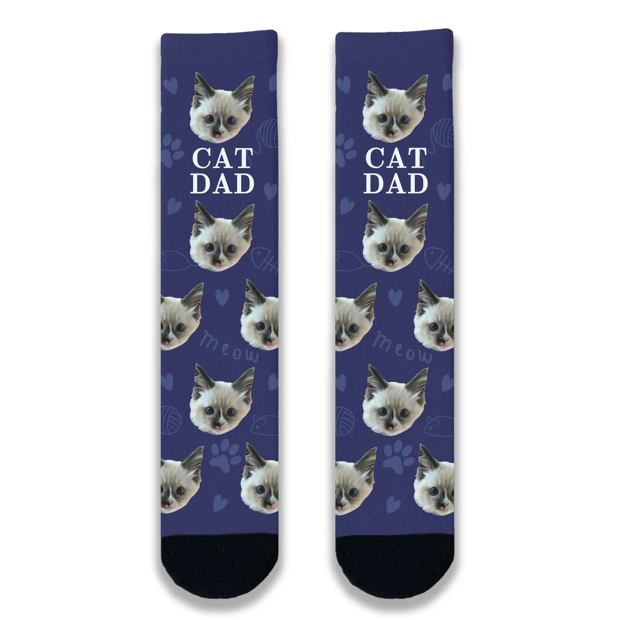 Cat Dad Personalised Socks - Image 2
