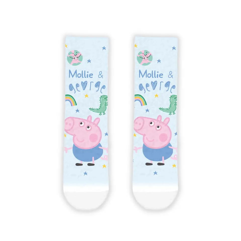 Personalised George Pig Kids' Cosy Socks - Image 3