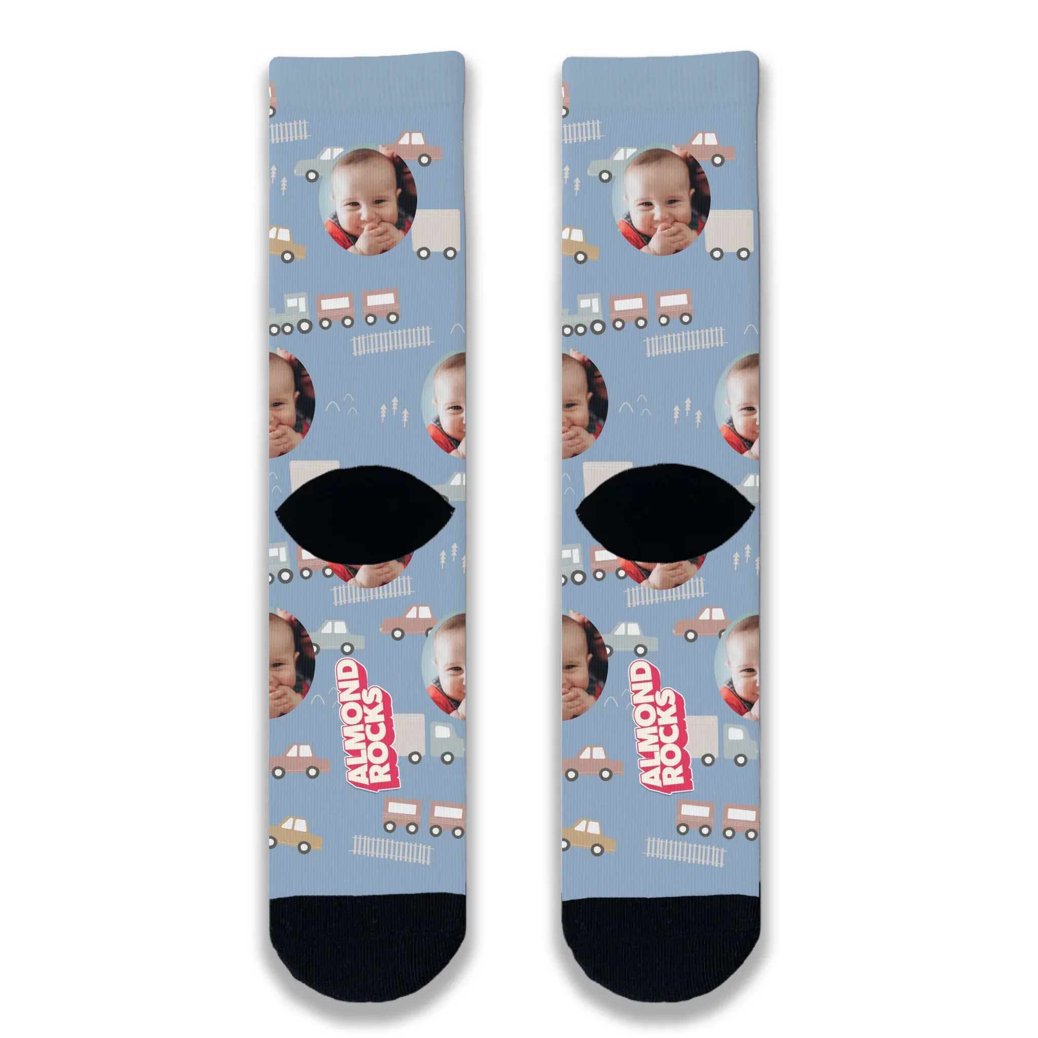 Happy 1st Father's Day Daddy Personalised Face Socks - Image 6