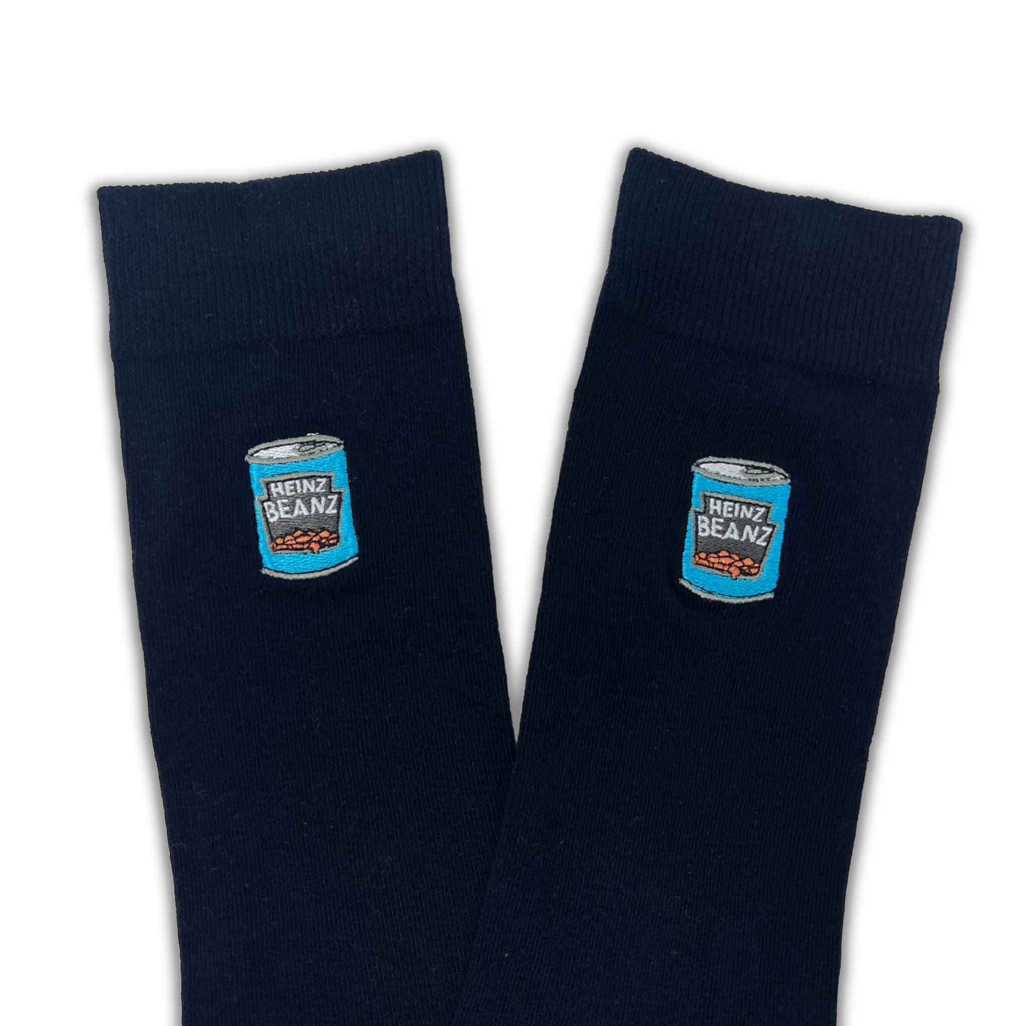 Heinz Baked Beans Can Embroidery Adult Socks