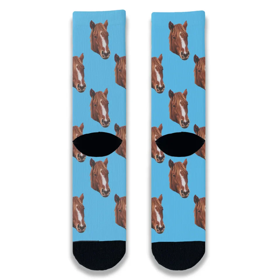 Horse All Over Personalised Socks - Image 5