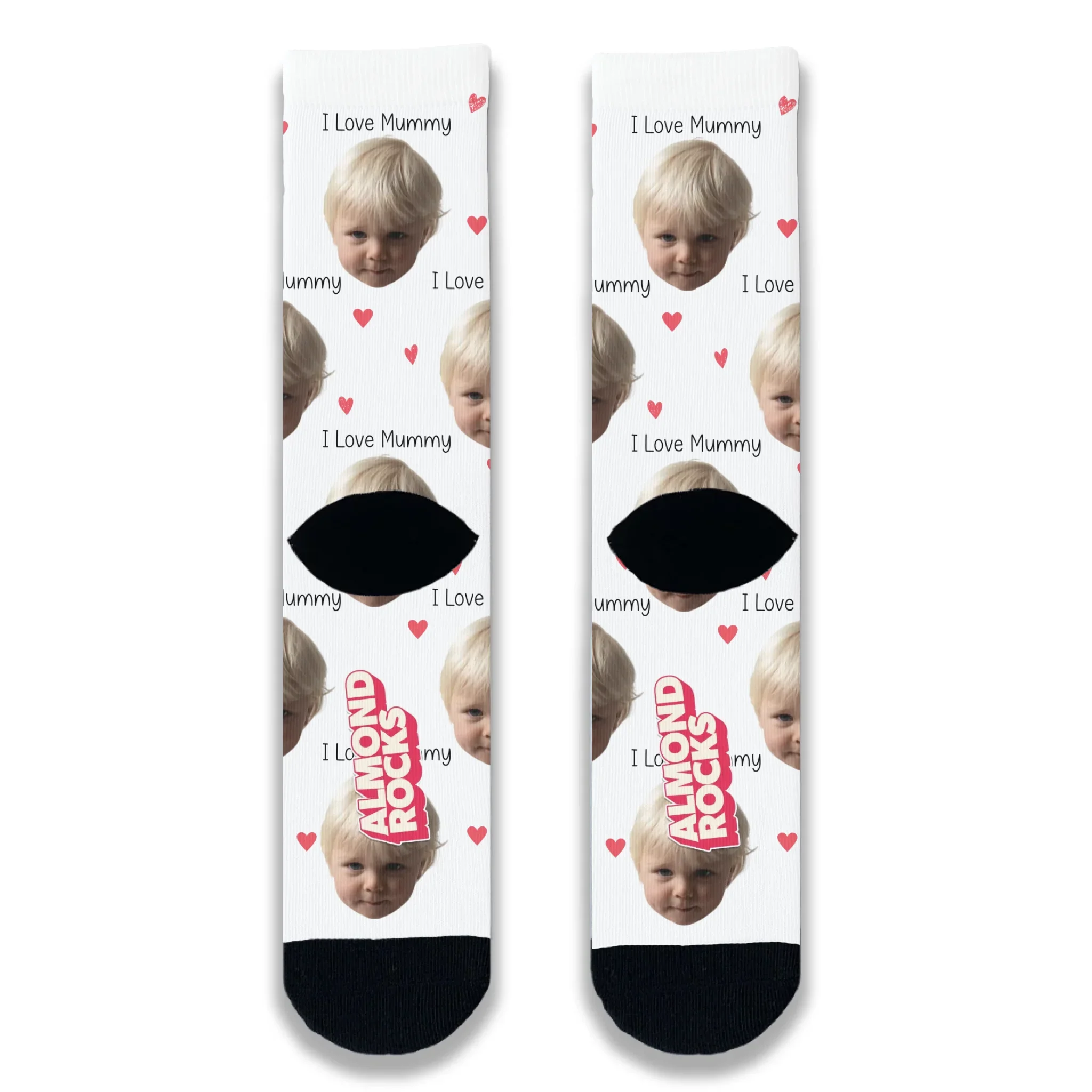 I Love Mummy Personalised Face Socks - Image 4