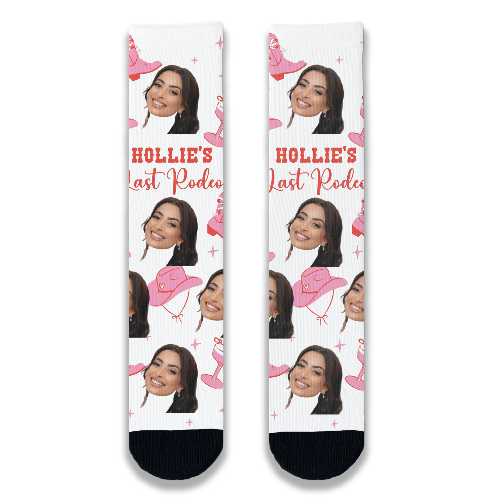 Last Rodeo Hen Do Personalised Face Socks