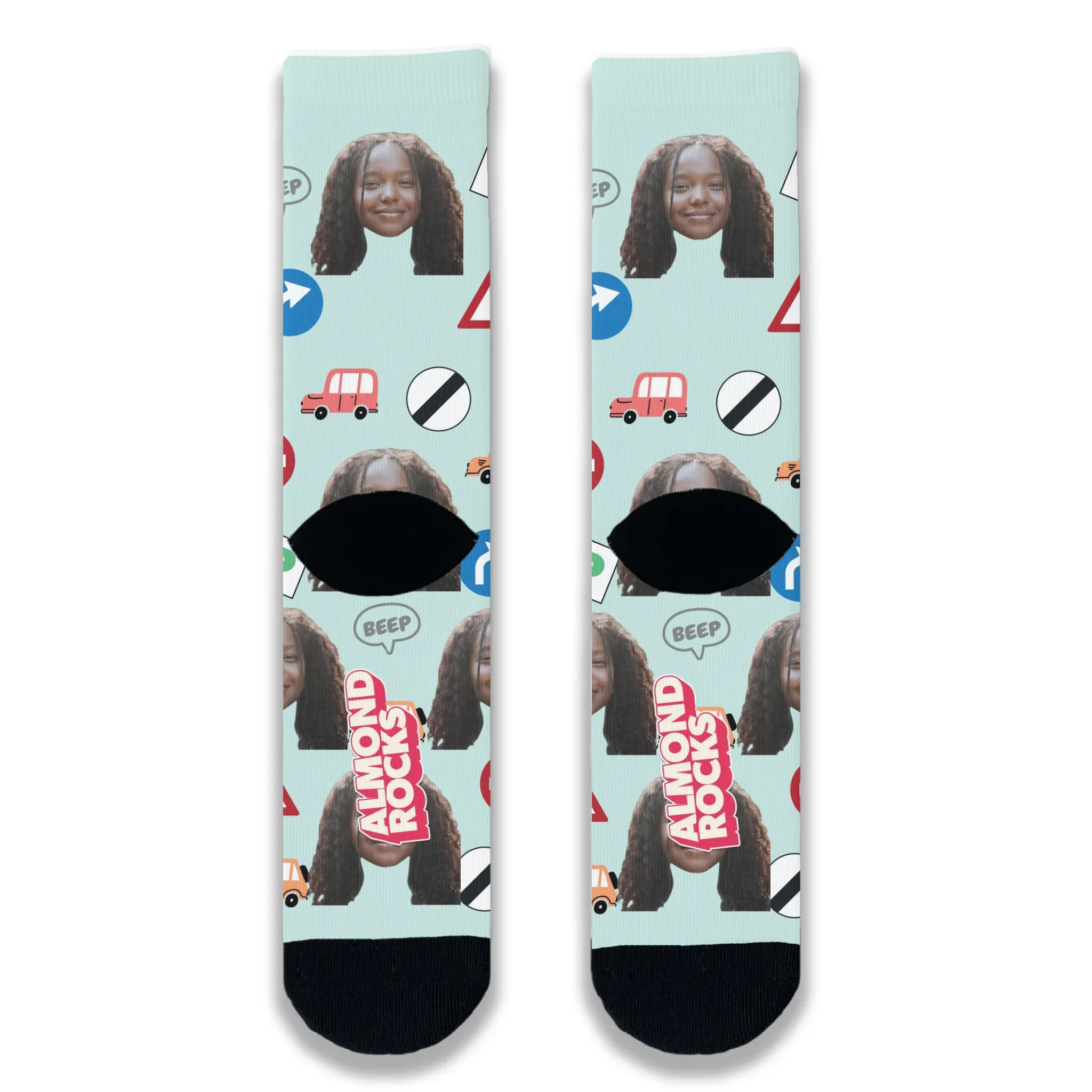 Passed Driving Test Personalised Face Socks - Image 4
