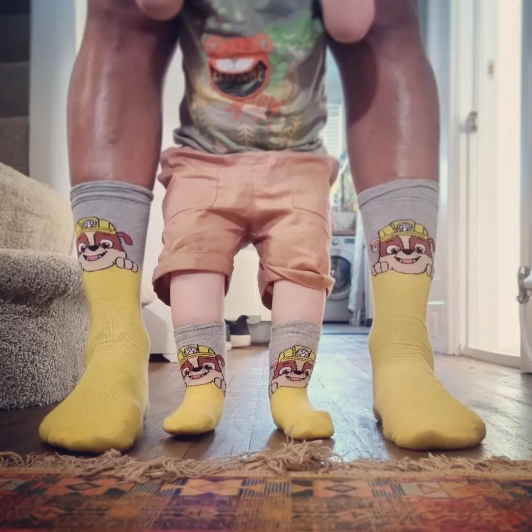 Paw Patrol Rubble "Dad" Adult Socks - Image 4