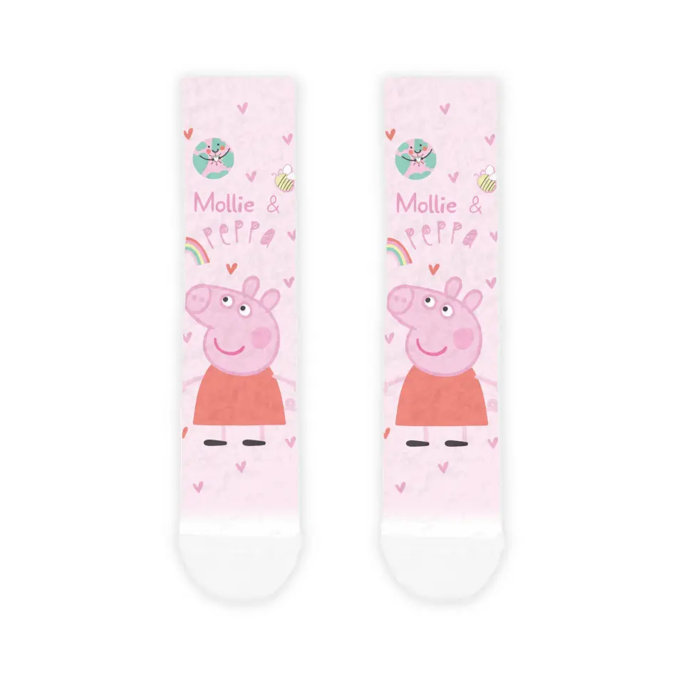 Personalised Peppa Pig Kids' Cosy Socks - Image 4