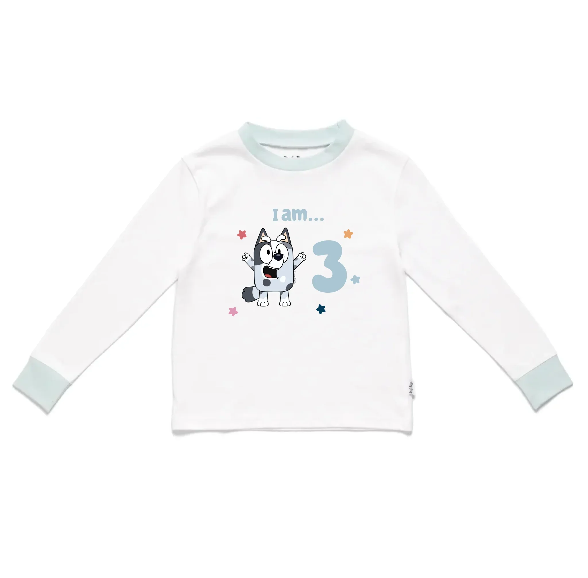Personalised Bluey Birthday 'I am...' Kids' Long Sleeve Pyjamas - Image 39