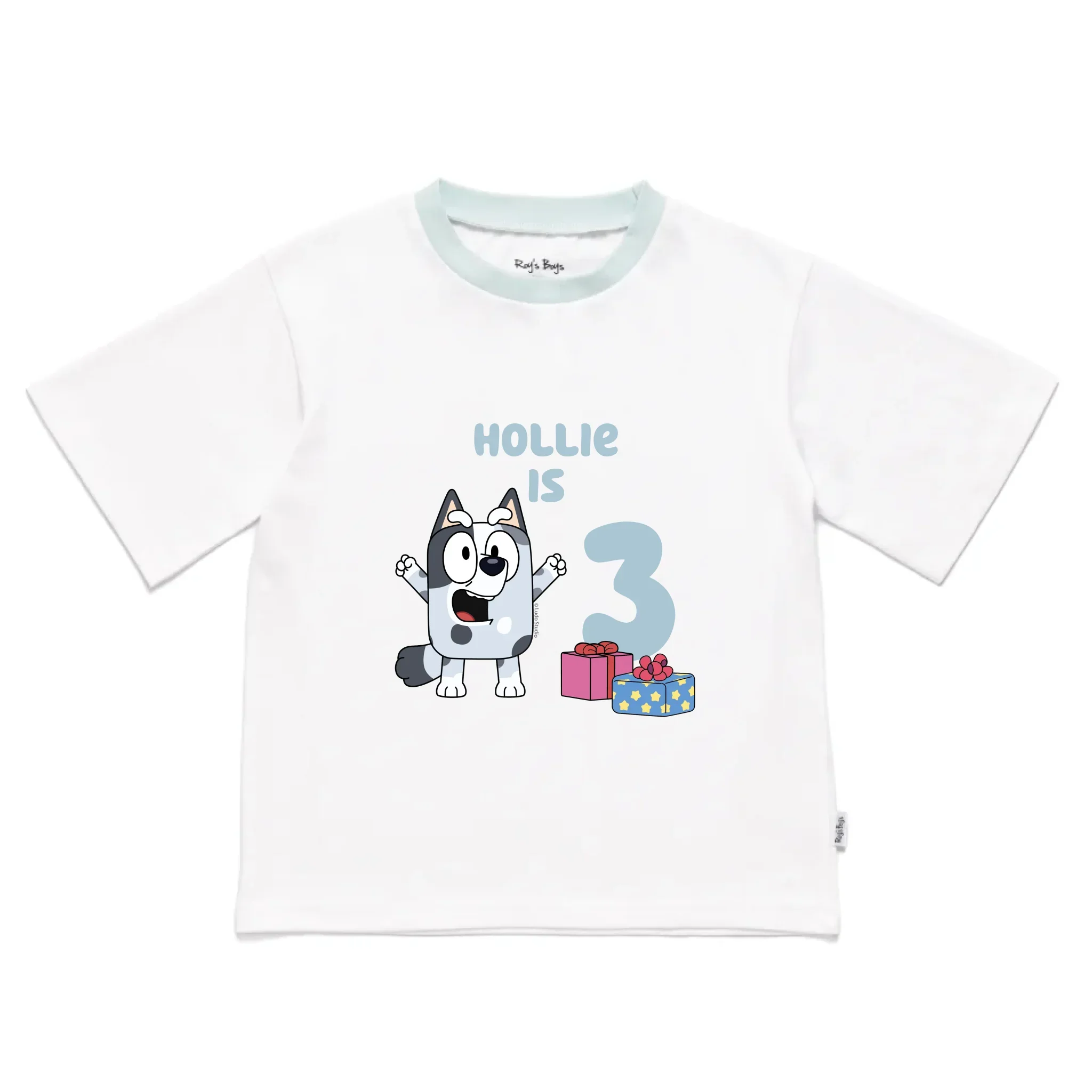 Personalised Bluey Birthday Name and Age Kids' Short Sleeve Pyjamas - Image 2