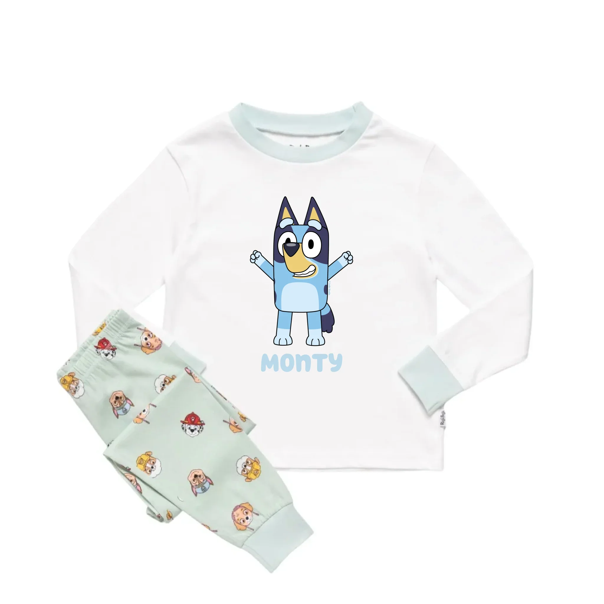 Personalised Bluey Kids' Long Sleeve Pyjamas - Image 43