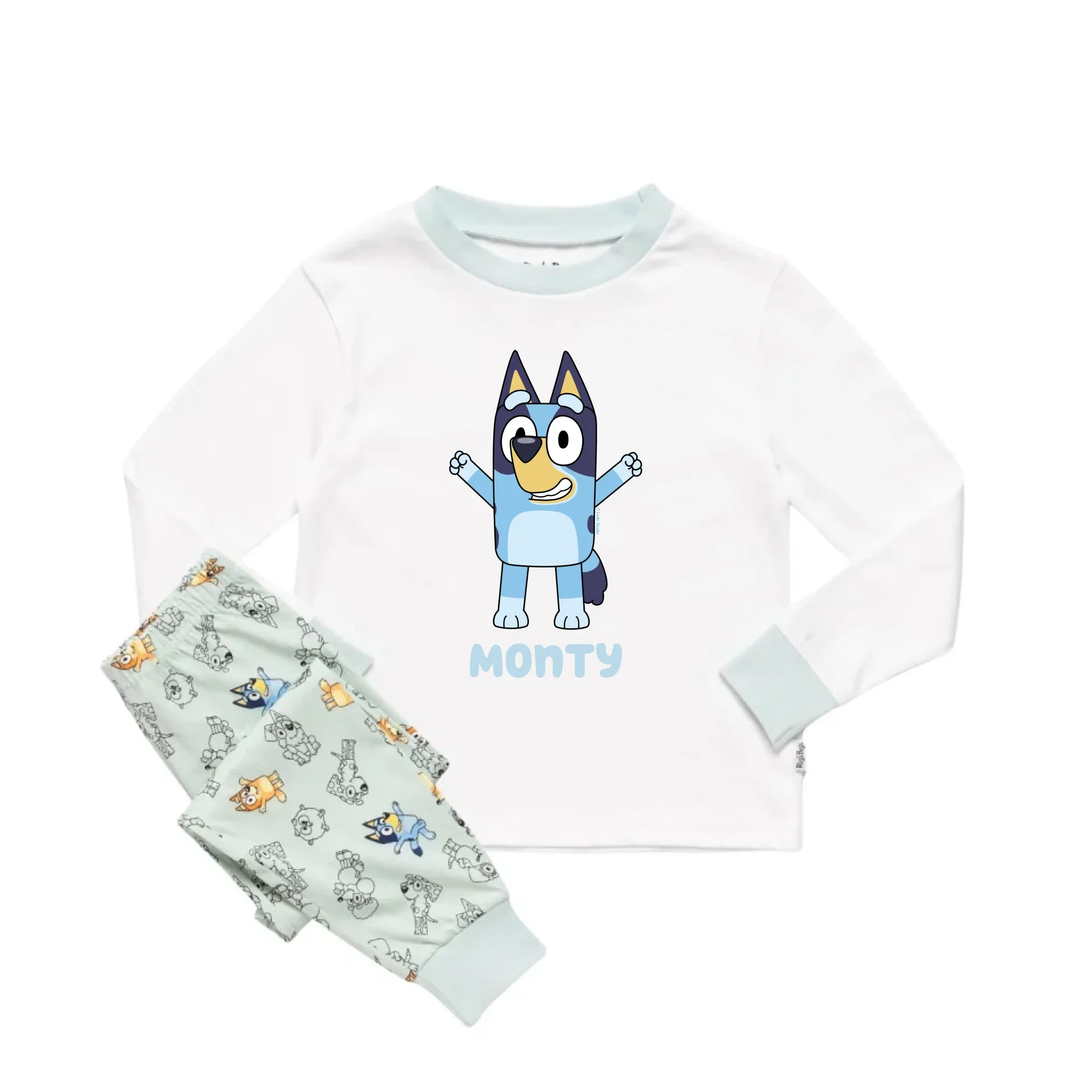 Personalised Bluey Kids' Long Sleeve Pyjamas - Image 44