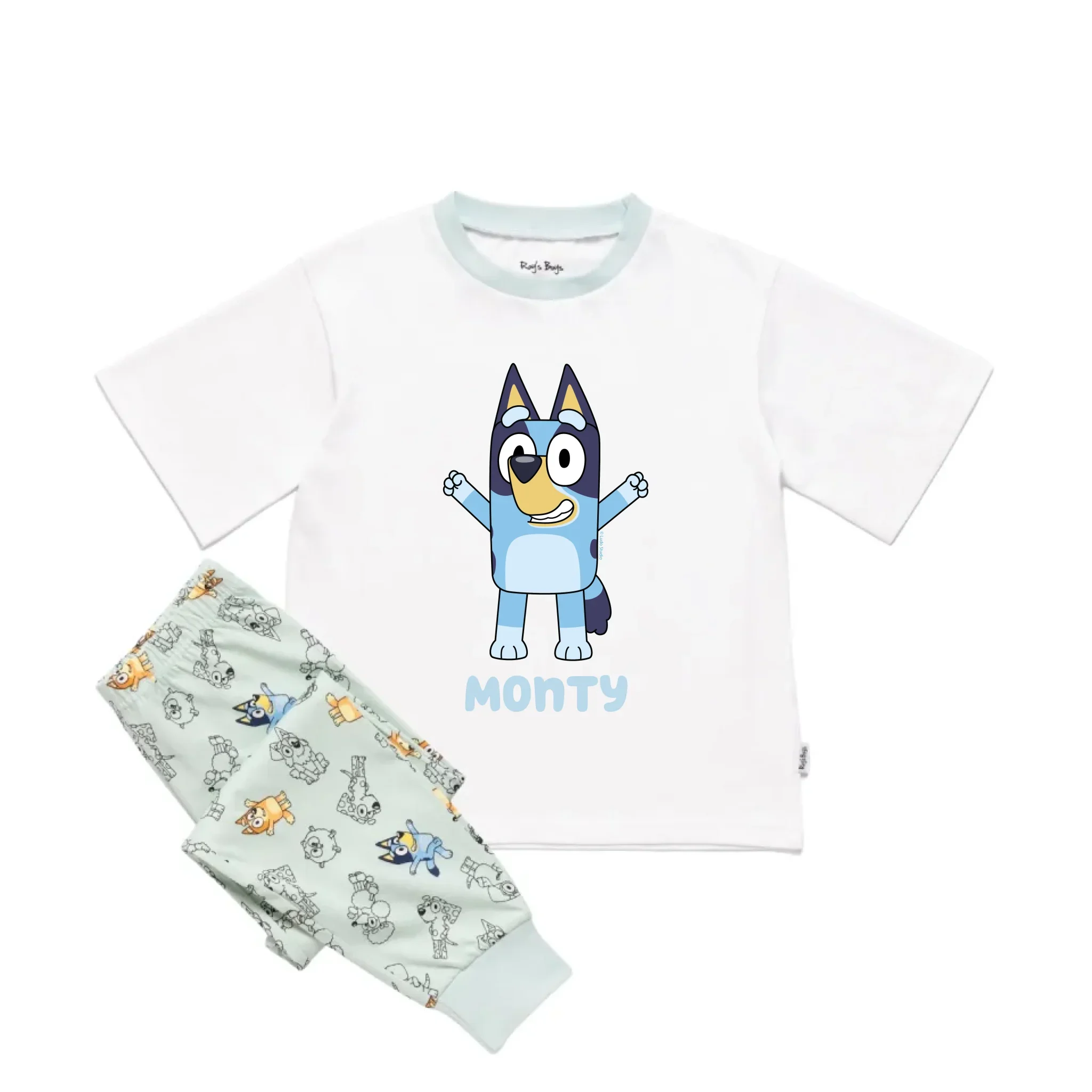 Personalised Bluey Kids' Short Sleeve Pyjamas - Image 18