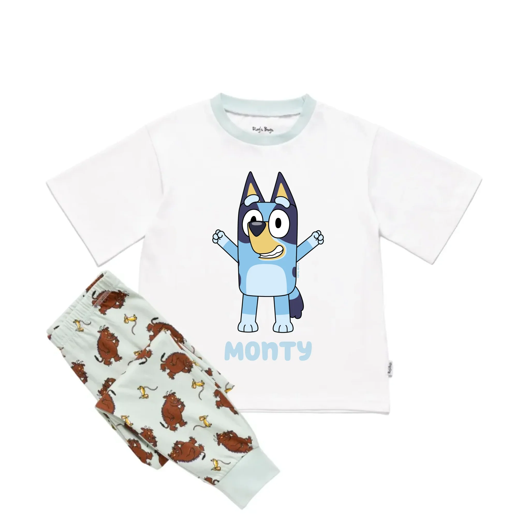 Personalised Bluey Kids' Short Sleeve Pyjamas - Image 30