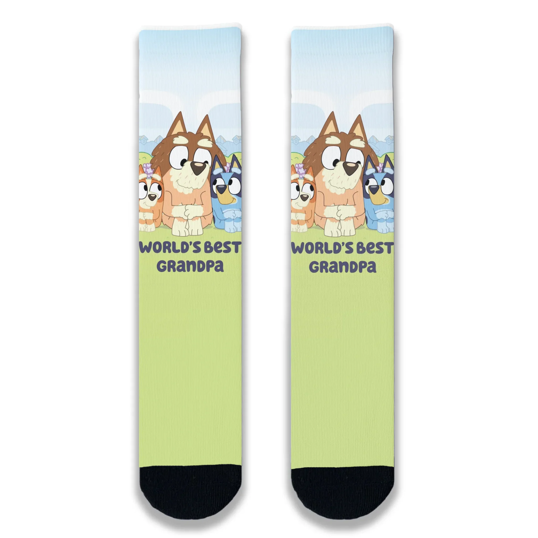 Personalised Bluey World's Best Grandpa Adult Socks