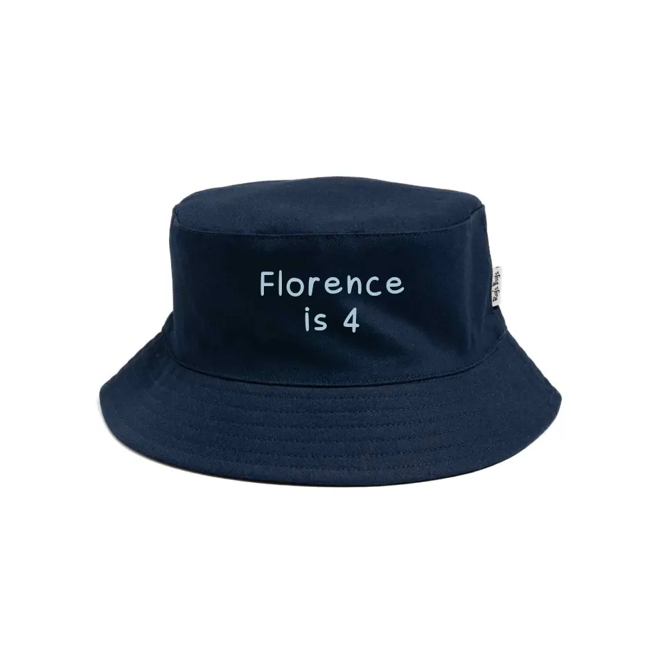 Personalised Name & Age Kids' Bucket Hat - Image 5