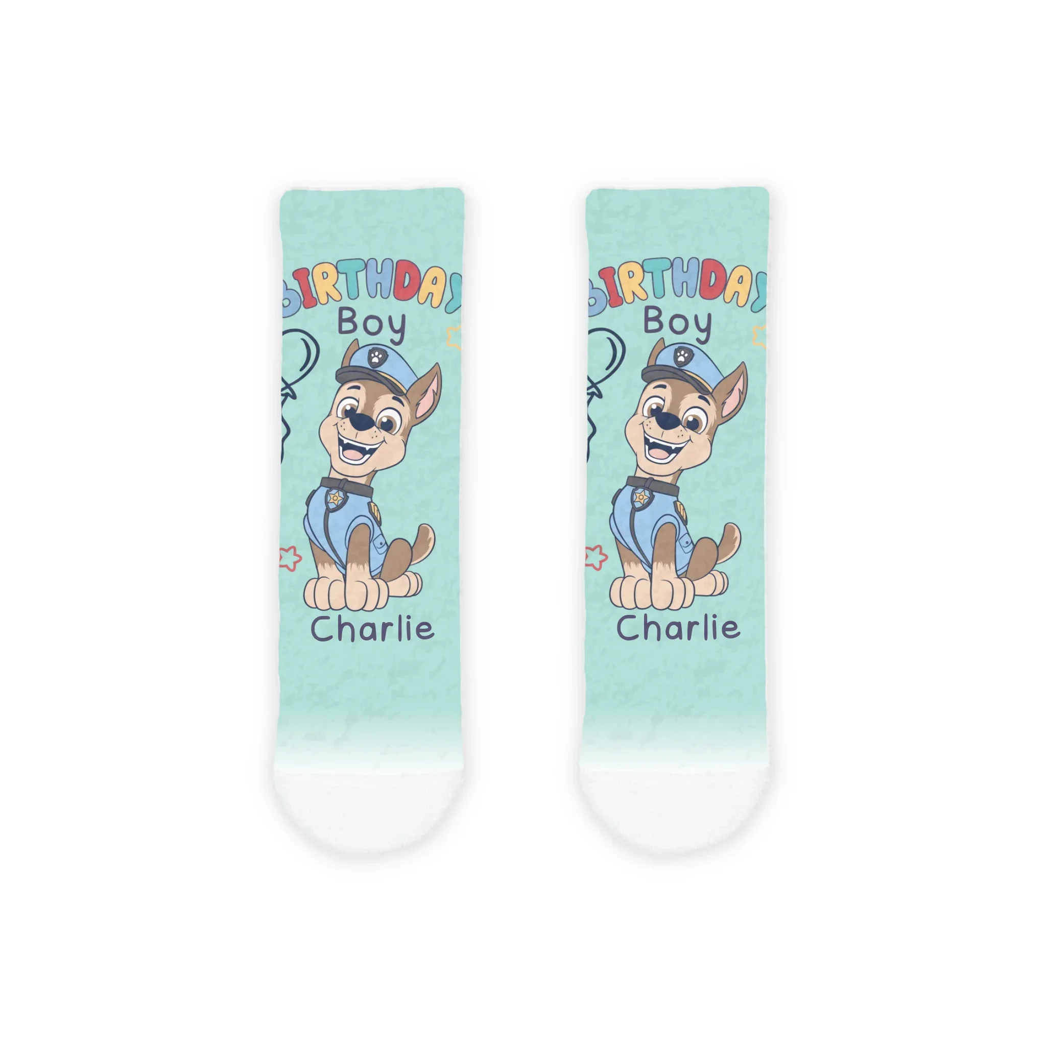 Personalised Paw Patrol Birthday Kids' Cosy Socks - Image 2