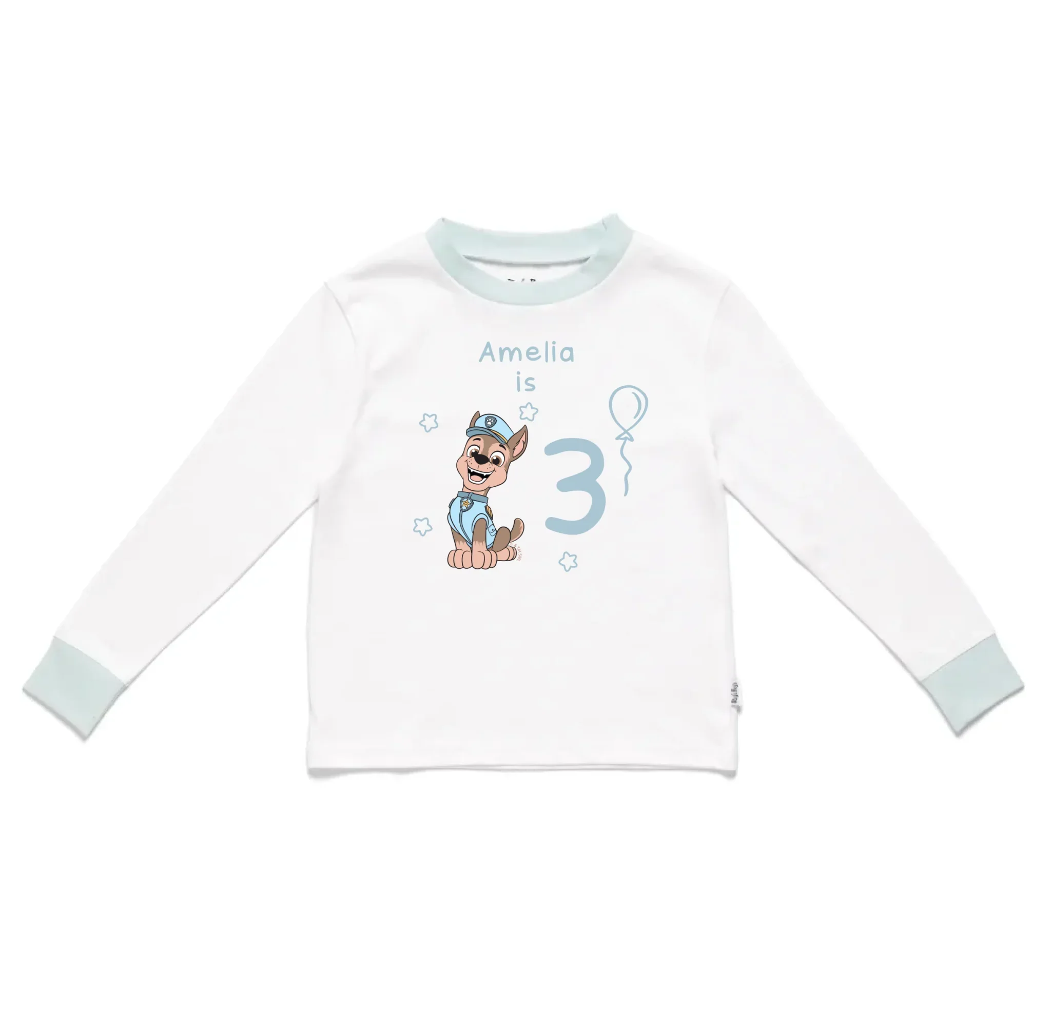 Personalised Paw Patrol Birthday Name and Age Kids' Long Sleeve Pyjamas - Image 19