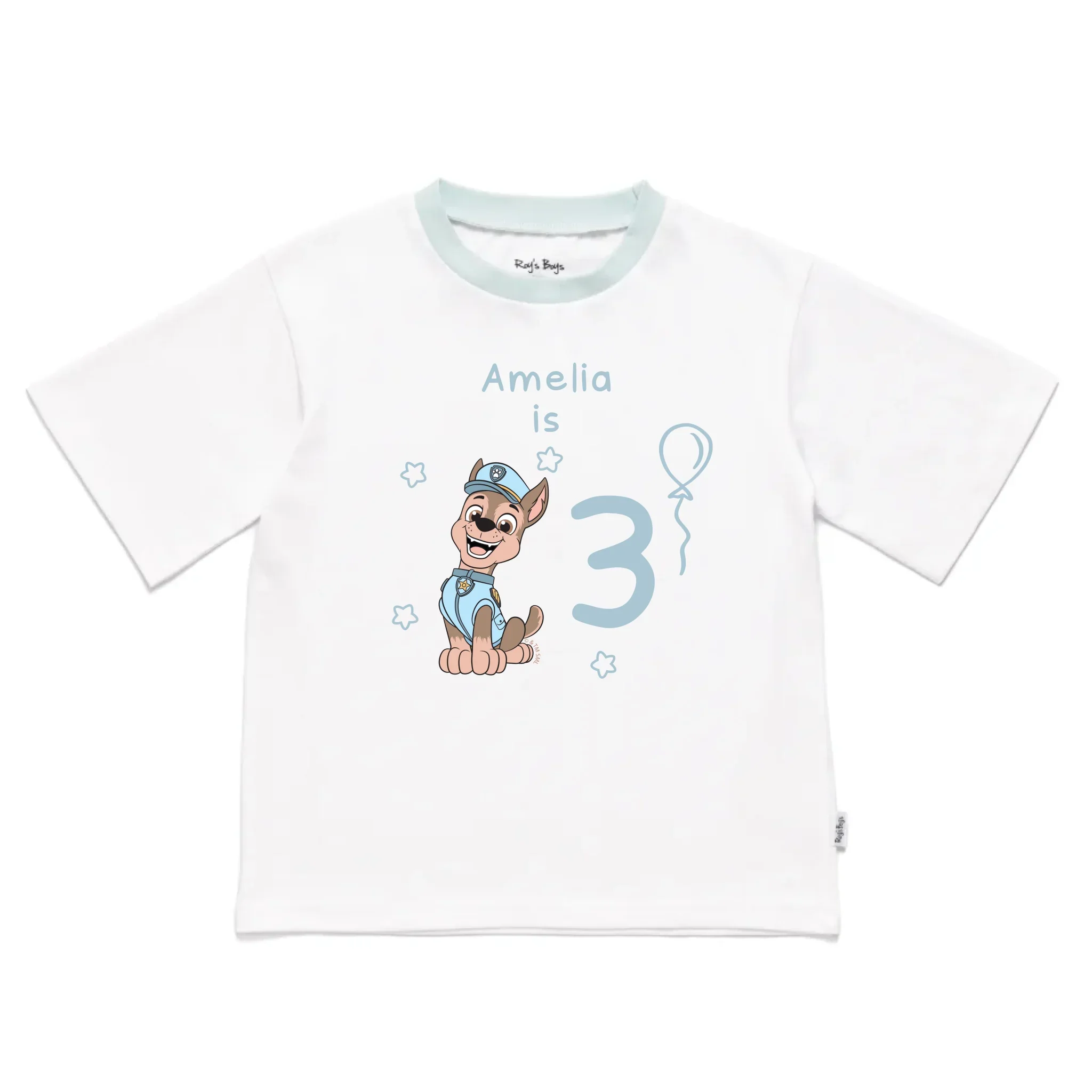 Personalised Paw Patrol Birthday Name and Age Kids' Short Sleeve Pyjamas - Image 14
