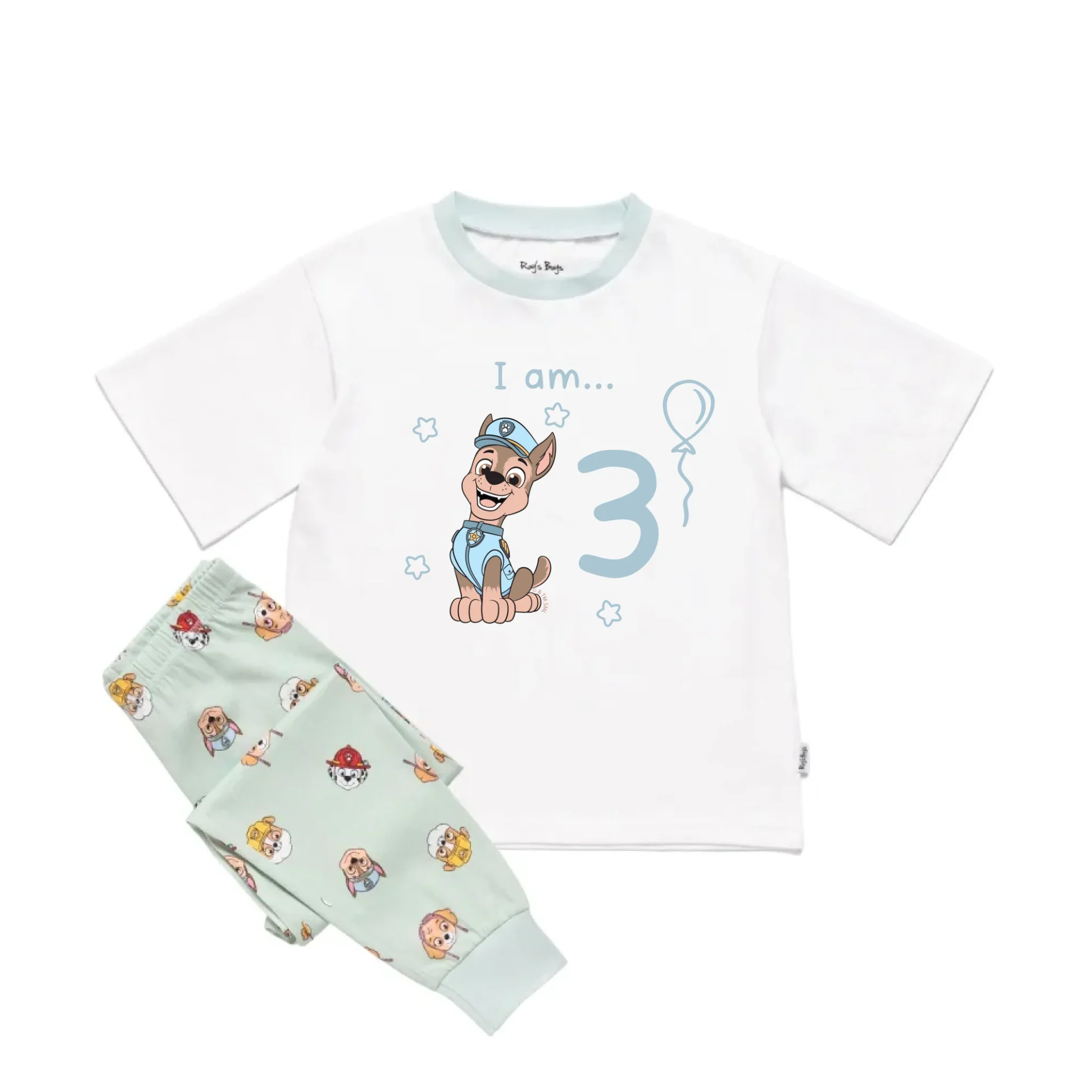 Personalised Paw Patrol 'I am...' Birthday Kids' Short Sleeve Pyjamas - Image 13
