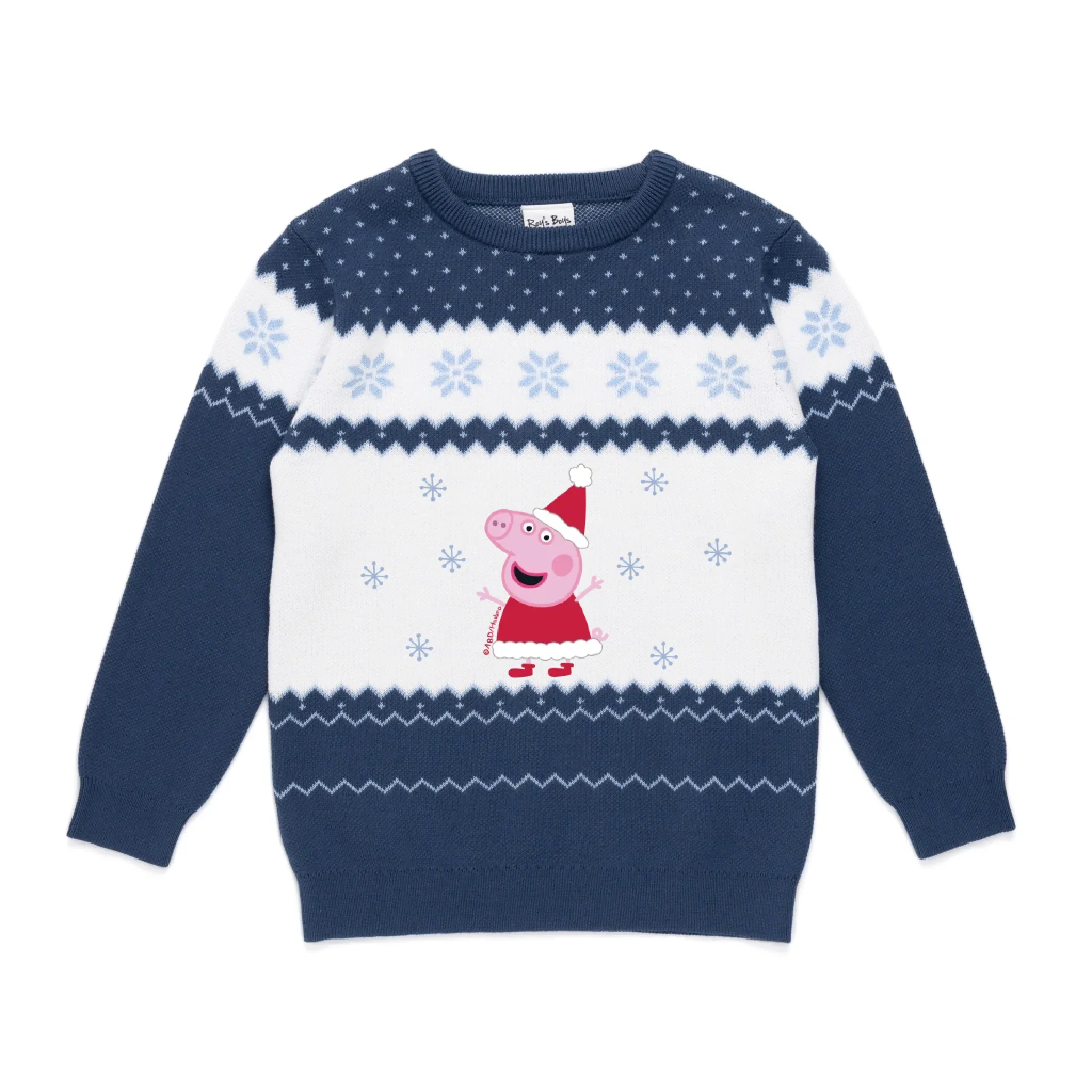 Personalised Peppa and George Pig Kids' Knitted Christmas Jumper - Image 21