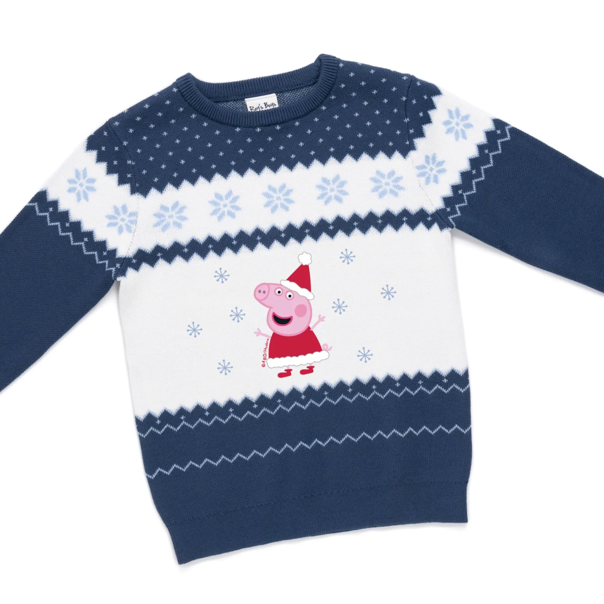 Personalised Peppa and George Pig Kids' Knitted Christmas Jumper - Image 6