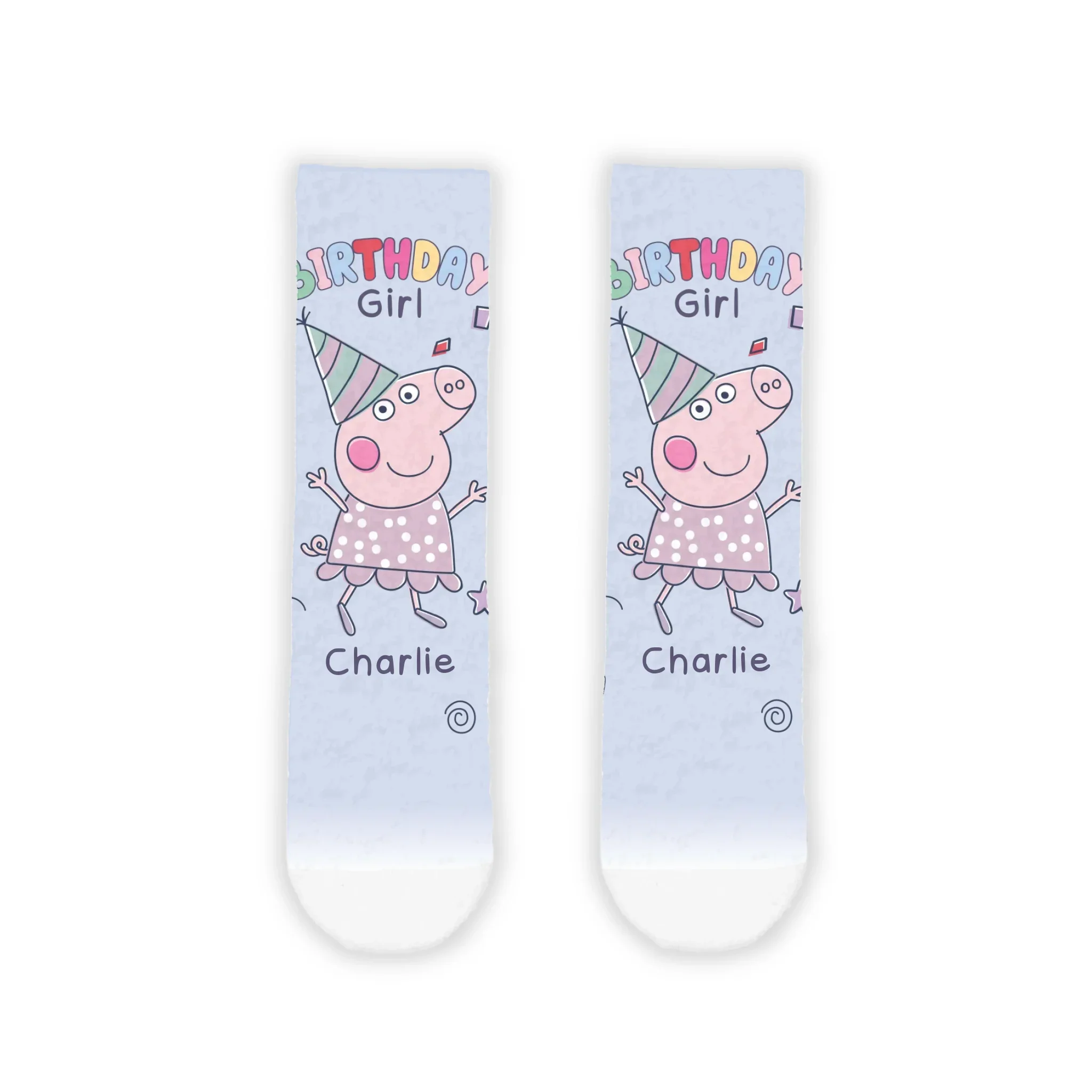 Personalised Peppa Pig & Friends Birthday Kids' Cosy Socks - Image 3