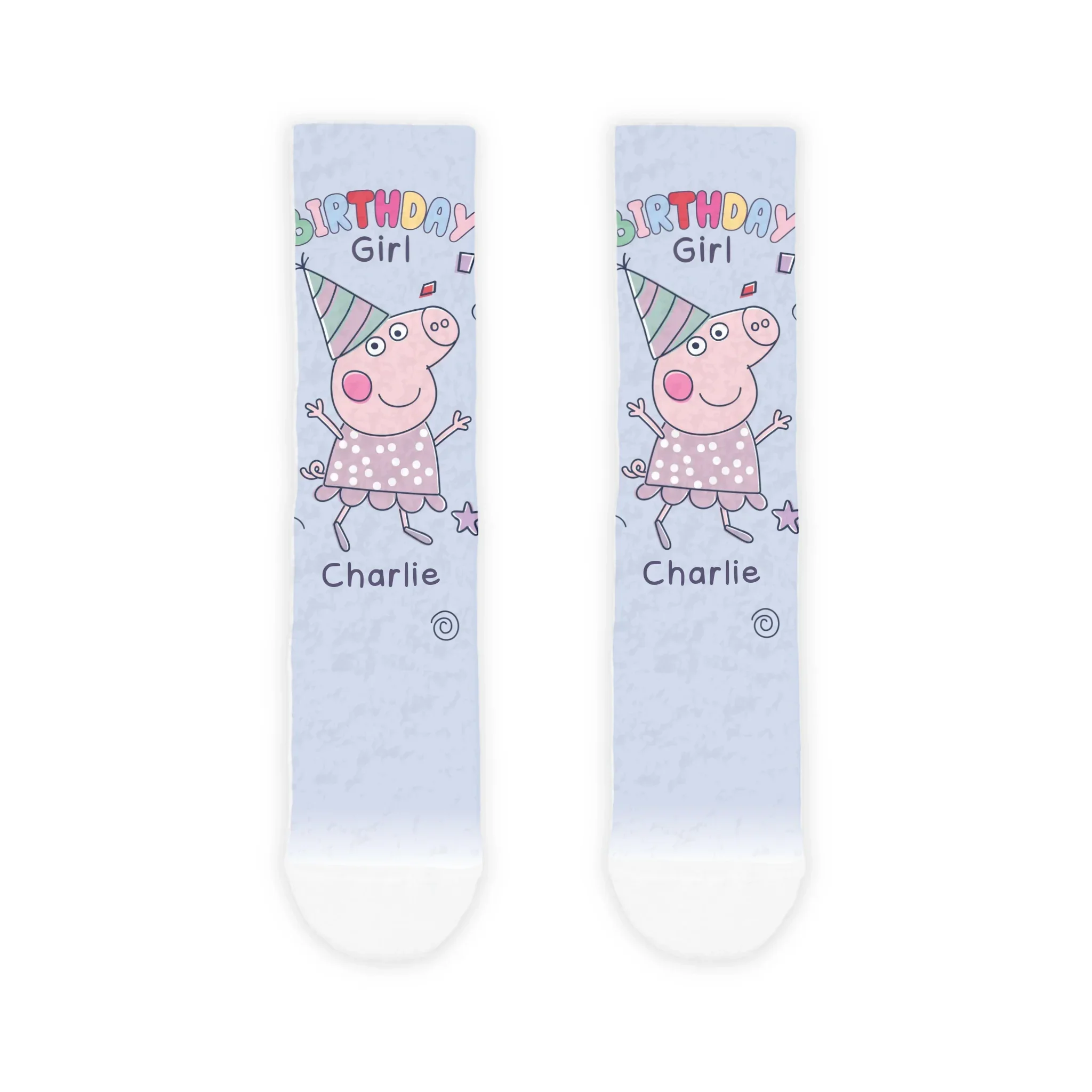 Personalised Peppa Pig & Friends Birthday Kids' Cosy Socks - Image 4
