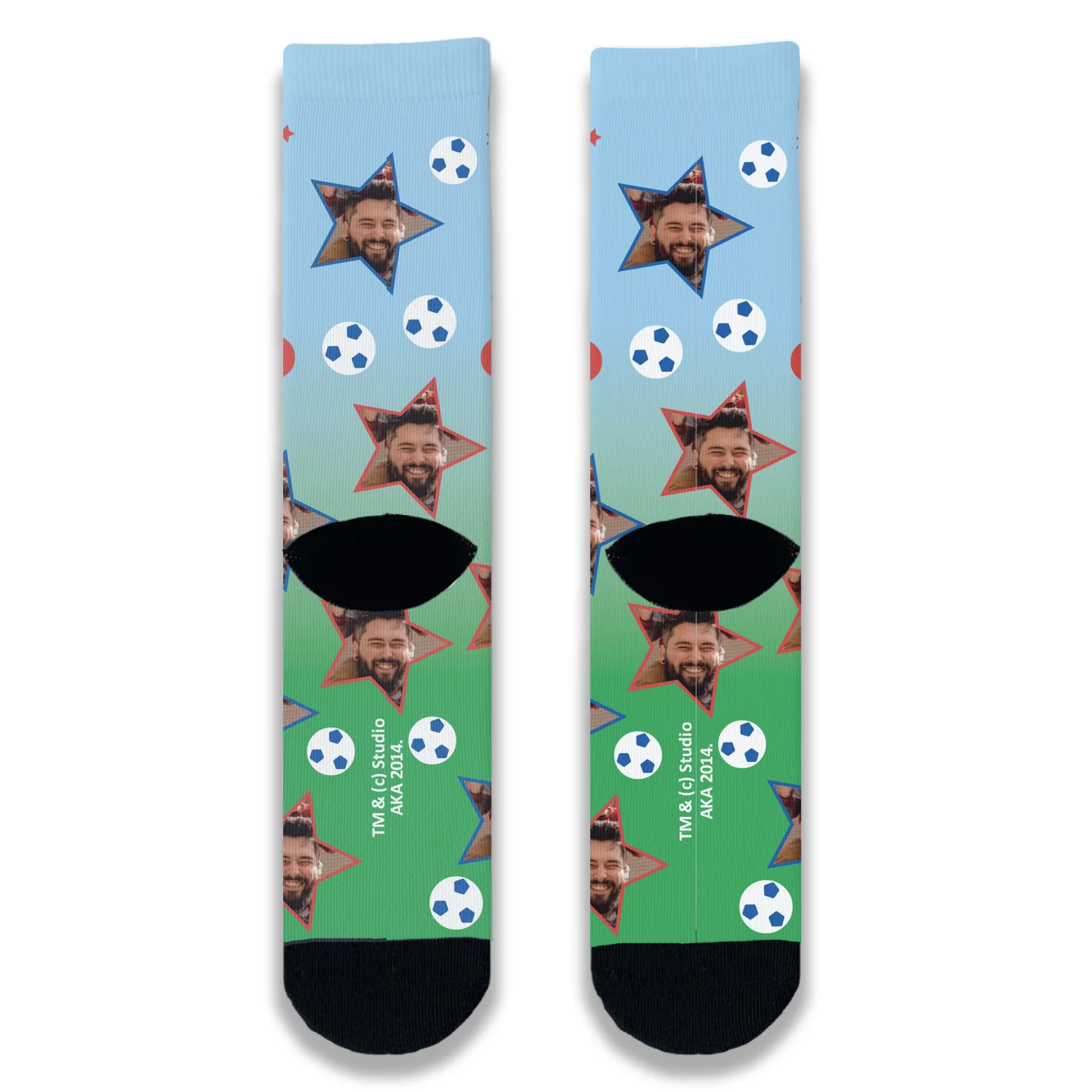 Personalised Photo Hey Duggee Football Cool Daddy Adult Socks - Image 5