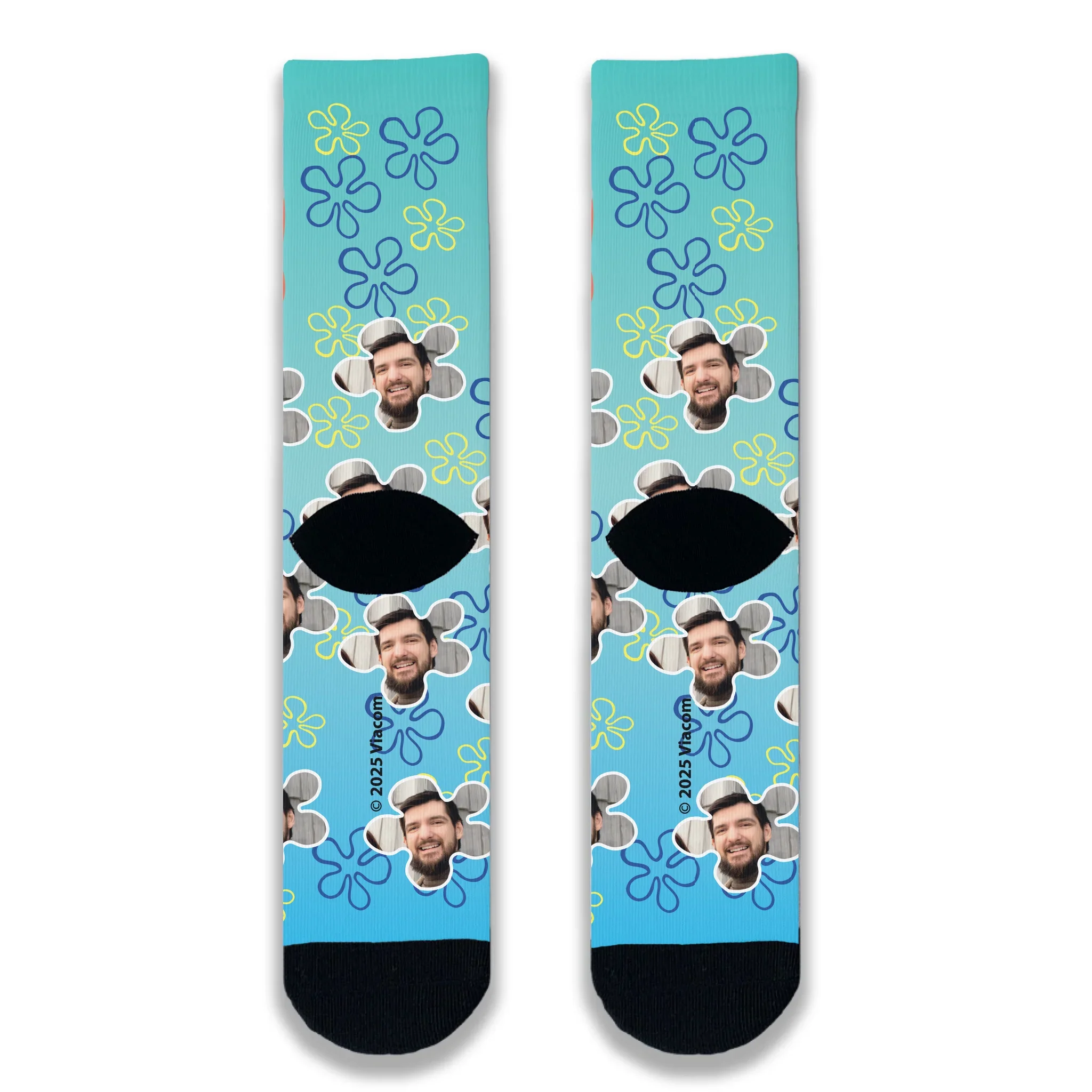Personalised Photo SpongeBob Patrick Dad Bod Adult Socks - Image 6