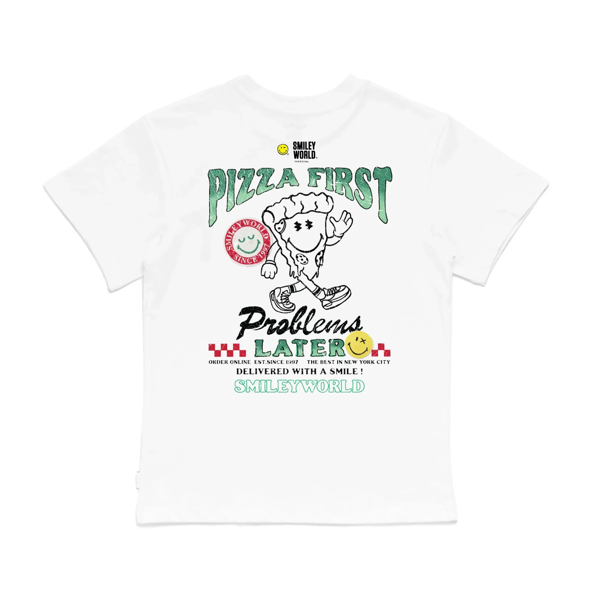 Personalised SmileyWorld 'Pizza First' Kids' T-Shirt - Image 15