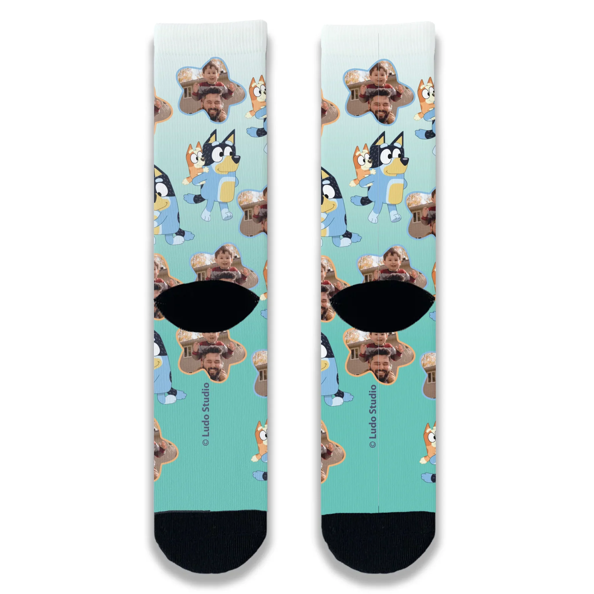 Personalised Photo Bluey 'Big Daddy Man' Adult Socks - Image 5