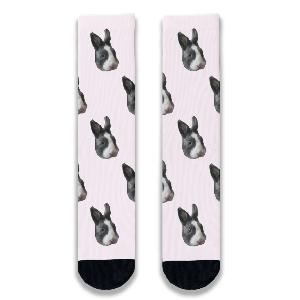 Rabbit All Over Personalised Socks